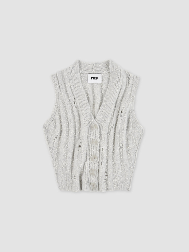 Yugure speckled ice grey vest | RUS