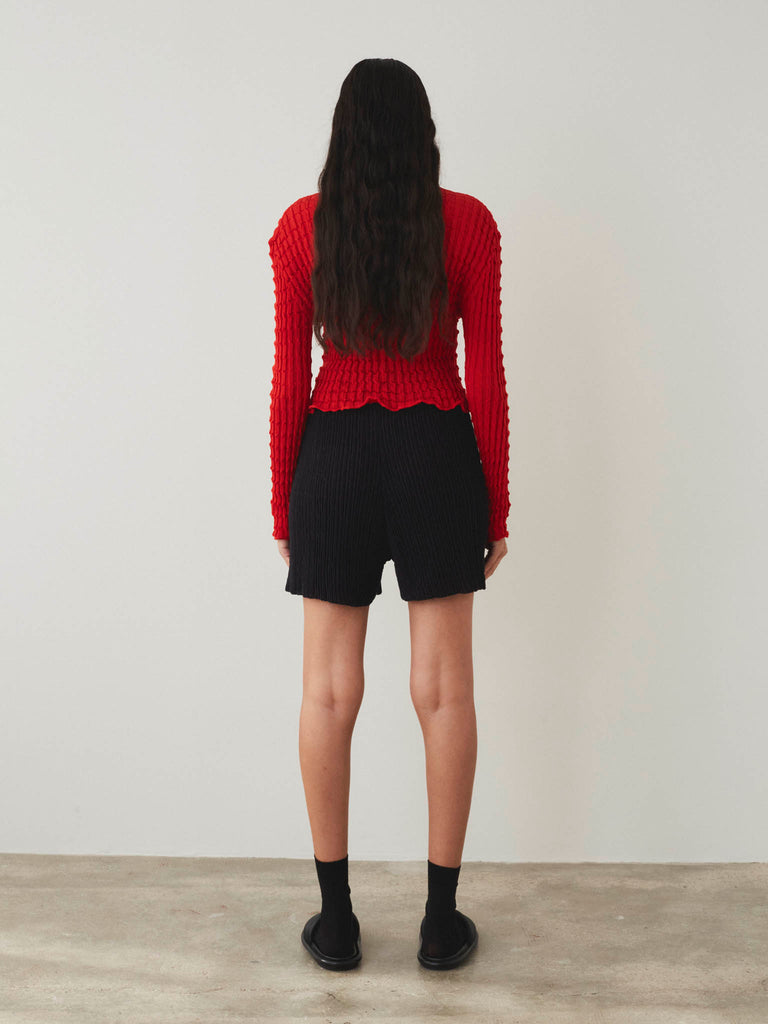 rurumu: 2019AW vvitch rose knit OP 赤 - トップス